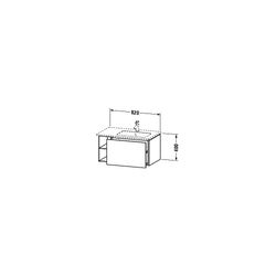 Duravit L-Cube Waschtischunterbau wandh. 481x820x400mm Eiche Marmoriert Matt, Grif... DURAVIT-LC619205555 4067116353068 (Abb. 1)
