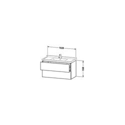 Duravit L-Cube Waschtischunterbau wandh. 469x1020x558mm Eiche Marmoriert Matt, Gri... DURAVIT-LC626605555 4067116352481 (Abb. 1)