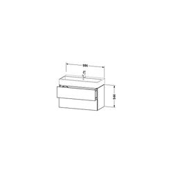Duravit L-Cube Waschtischunterbau wandh. 459x984x544mm Eiche Marmoriert Matt, Grif... DURAVIT-LC627805555 4067116352252 (Abb. 1)