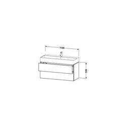 Duravit L-Cube Waschtischunterbau wandh. 459x1184x544mm Eiche Marmoriert Matt, Gri... DURAVIT-LC627905555 4067116352238 (Abb. 1)