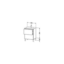 Duravit L-Cube Waschtischunterbau bodenstehend 481x620x704mm Taupe SM, Grifflos, 2... DURAVIT-LC662508383 4067116010138 (Abb. 1)