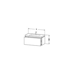 Duravit L-Cube Waschtisch-Set C-bonded wh Echtholzfurnier 480x800x500mm Eiche dunk... DURAVIT-LC6917O7272 4053424408194 (Abb. 1)