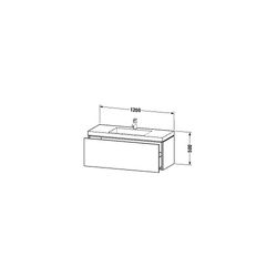 Duravit L-Cube Waschtisch-Set C-bonded wh Dekor 480x1200x500mm Graphit Matt/ Griff... DURAVIT-LC6919N4949 4053424409658 (Abb. 1)
