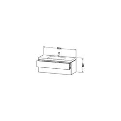 Duravit L-Cube Waschtisch-Set C-bonded wh Dekor, 480x1200x500mm Taupe Matt, Griffl... DURAVIT-LC6929O9191 4053424415734 (Abb. 1)