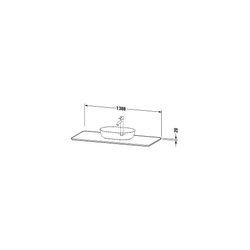 Duravit Luv Konsole 595x1388x20mm, 1 Ausschnitt/Waschplatz, Luv Konsole, Grau poli... DURAVIT-LU946603333 4053424465999 (Abb. 1)