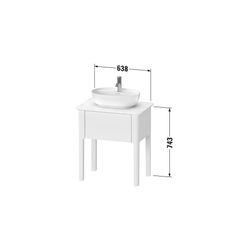 Duravit Luv Konsolenwaschtischunterbau bodenstehend 450x638x743mm, ohne KSP Steing... DURAVIT-LU956009292 4053424465333 (Abb. 1)