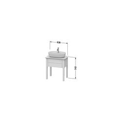 Duravit Luv Konsolenwaschtischunterbau bodenstehend 450x638x743mm, ohne KSP Steing... DURAVIT-LU956009292 4053424465333 (Abb. 1)