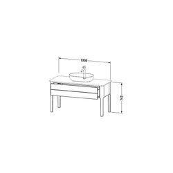 Duravit Luv Konsolenwaschtischunterbau bodenstehend 570x1338x743mm ohne KSP Taupe ... DURAVIT-LU956106060 4053424465388 (Abb. 1)