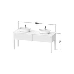 Duravit Luv Konsolenwaschtischunterbau bodenstehend 570x1733x743mm ohne KSP Nordic... DURAVIT-LU9562B3939 4053424465432 (Abb. 1)