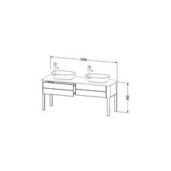 Duravit Luv Konsolenwaschtischunterbau bodenstehend 570x1733x743mm ohne KSP Nordic... DURAVIT-LU9562B3939 4053424465432 (Abb. 1)