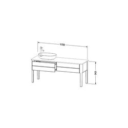 Duravit Luv Konsolenwaschtischunterbau bodenstehend 570x1733x743mm L, ohne KSP Tau... DURAVIT-LU9563L6060 4053424465500 (Abb. 1)