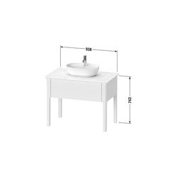 Duravit Luv Konsolenwaschtischunterbau bodenstehend 570x938x743mm ohne KSP Weiß Se... DURAVIT-LU956403636 4053424987491 (Abb. 1)