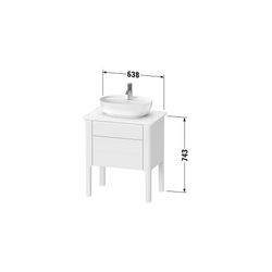 Duravit Luv Konsolenwaschtischunterbau bodenstehend 450x638x743mm ohne KSP Weiß Se... DURAVIT-LU956503636 4053424465609 (Abb. 1)