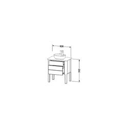 Duravit Luv Konsolenwaschtischunterbau bodenstehend 450x638x743mm ohne KSP Weiß Se... DURAVIT-LU956503636 4053424465609 (Abb. 1)