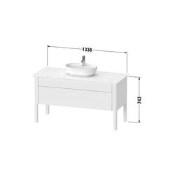 Duravit Luv Konsolenwaschtischunterbau bodenstehend 570x1338x743mm ohne KSP Steing... DURAVIT-LU956609292 4053424465692 (Abb. 1)