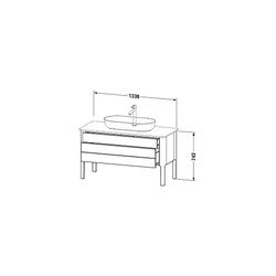 Duravit Luv Konsolenwaschtischunterbau bodenstehend 570x1338x743mm ohne KSP Steing... DURAVIT-LU956609292 4053424465692 (Abb. 1)