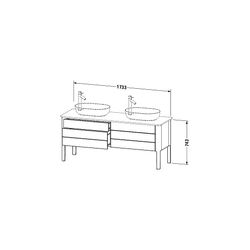 Duravit Luv Konsolenwaschtischunterbau bodenstehend 570x1733x743mm ohne KSP 2 Ausz... DURAVIT-LU9567B9292 4053424465753 (Abb. 1)