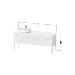Duravit Luv Konsolenwaschtischunterbau bodenstehend 570x1733x743mm R ohne KSP 2 AZ... DURAVIT-LU9568R9292 4053424465876 (Abb. 1)