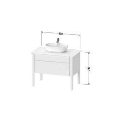 Duravit Luv Konsolenwaschtischunterbau bodenstehend 570x938x743mm ohne KSP Taupe S... DURAVIT-LU956906060 4053424917832 (Abb. 1)