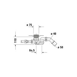 Duravit Ab- und Überlaufgarnitur mit Zulauf, Bodenzulauf, Chrom glänzend, Quad... DURAVIT-791227000001000 4021534950391 (Abb. 1)