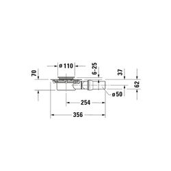 Duravit Universal Duschwannenablauf aus Kunststoff 200x300x80mm, Weiß, waagere... DURAVIT-791243000000000 4053424019376 (Abb. 1)