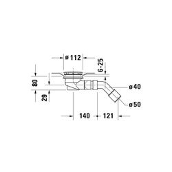 Duravit D-Code Duschwannenablauf aus Kunststoff 160x205x110mm, Chrom glänzend,... DURAVIT-791260000001000 4053424177250 (Abb. 1)