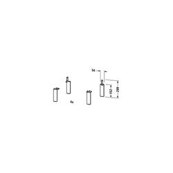 Duravit Universal Sockelfuß 10x44x152mm, Chrom HG, für Serie L-Cube, Brioso, C-bon... DURAVIT-UV999400000 4053424031019 (Abb. 1)