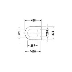 Duravit ME by Starck WC-Sitz Weiß Hochglanz, 374x40x458mm, ohne Absenkautomatik, üb... DURAVIT-0020010000 4053424307213 (Abb. 1)