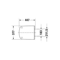Duravit DuraStyle WC-Sitz Weiß Hochglanz, 377x43x447mm, ohne Absenkautomatik mit Wi... DURAVIT-0020610000 4053424039725 (Abb. 1)