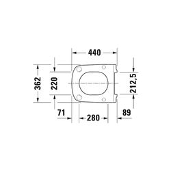 Duravit DuraStyle WC-Sitz Weiß Hochglanz, 377x43x447mm, ohne Absenkautomatik mit Wi... DURAVIT-0020610000 4053424039725 (Abb. 1)