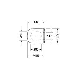 Duravit DuraStyle WC-Sitz Weiß Hochglanz, 377x43x447mm, ohne Absenkautomatik mit Wi... DURAVIT-0020610000 4053424039725 (Abb. 1)