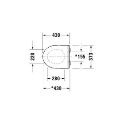 Duravit No.1 WC-Sitz D-shaped Weiß Hochglanz, 373x43x430mm, mit Absenkautomatik, Si... DURAVIT-0020790000 4053424051734 (Abb. 1)
