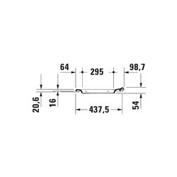 Duravit Design Classics WC-Sitz rechteckig Weiß Hochglanz, 371x63x463mm, ohne Absen... DURAVIT-0021110000 4053424682150 (Abb. 1)