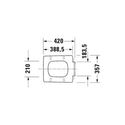 Duravit Design Classics WC-Sitz eckig Weiß Hochglanz, 371x63x433mm, ohne Absenkauto... DURAVIT-0021210000 4053424682174 (Abb. 1)