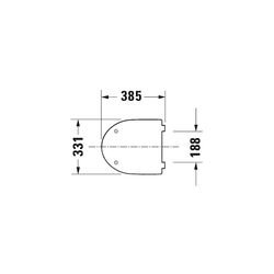 Duravit No.1 WC-Sitz rechteckig Weiß Hochglanz, 331x42x385mm, mit Absenkautomatik, ... DURAVIT-0021390000 4053424800363 (Abb. 1)