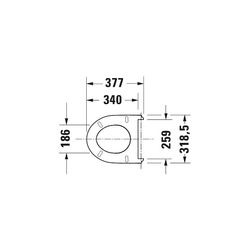 Duravit No.1 WC-Sitz rechteckig Weiß Hochglanz, 331x42x385mm, mit Absenkautomatik, ... DURAVIT-0021390000 4053424800363 (Abb. 1)