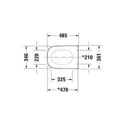 Duravit D-Code WC-Sitz Weiß Hochglanz 490x43x361mm mit Absenkautomatik, Sitzgarnitu... DURAVIT-0060390000 4021534822544 (Abb. 1)