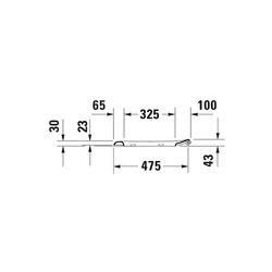 Duravit D-Code WC-Sitz Weiß Hochglanz 361x43x485mm, ohne SoftClose, Edelstahl-Schar... DURAVIT-0060310000 4021534822537 (Abb. 1)