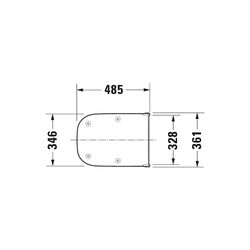 Duravit D-Code WC-Sitz Weiß Hochglanz 490x43x361mm mit Absenkautomatik, Sitzgarnitu... DURAVIT-0060390000 4021534822544 (Abb. 1)