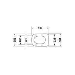 Duravit D-Code WC-Sitz Weiß Hochglanz 490x43x361mm mit Absenkautomatik, Sitzgarnitu... DURAVIT-0060390000 4021534822544 (Abb. 1)