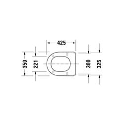 Duravit Starck 3 WC-Sitz D-shaped, Weiß Hochglanz 370x38x436mm, ohne Absenkautomati... DURAVIT-0063810000 4021534224171 (Abb. 1)