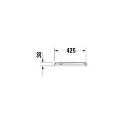 Duravit Starck 3 WC-Sitz D-shaped, Weiß Hochglanz 370x38x436mm, ohne Absenkautomati... DURAVIT-0063810000 4021534224171 (Abb. 1)