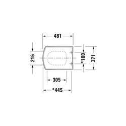 Duravit Caro WC-Sitz Rechteckig, Weiß Hochglanz 371x56x481mm, ohne Absenkautomatik,... DURAVIT-0065610000 4021534011382 (Abb. 1)