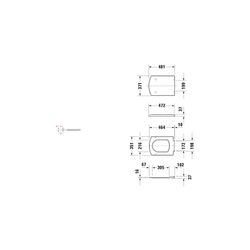 Duravit Caro WC-Sitz Rechteckig, Weiß Hochglanz 371x56x481mm, ohne Absenkautomatik,... DURAVIT-0065610000 4021534011382 (Abb. 1)