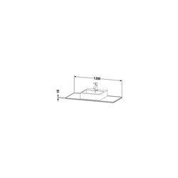 Duravit XSquare Konsole 550x1200x16mm, Mattweiß, ohne Konsolenträger, 1 Ausschnitt... DURAVIT-XS060F01818 4053424567051 (Abb. 1)