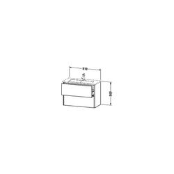 Duravit XSquare Waschtischunterbau wandhäng. 388x810x560mm Compact, Schwarz Hochgl... DURAVIT-XS416604040 4053424521138 (Abb. 1)