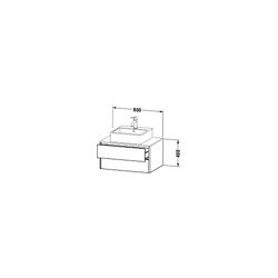 Duravit XSquare Konsolenwaschtischunterbau wandhäng. 548x800x400mm, ohne KSP Basal... DURAVIT-XS491004343 4053424553610 (Abb. 1)