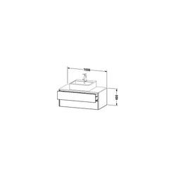 Duravit XSquare Konsolenwaschtischunterbau wandhäng. 548x1000x400mm ohne KSP Graph... DURAVIT-XS491104949 4053424558134 (Abb. 1)