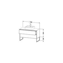 Duravit XSquare Konsolenwaschtischunterbau bodenstehend 548x1200x778mm ohne KSP Ma... DURAVIT-XS492201818 4053424565088 (Abb. 1)