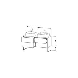 Duravit XSquare Konsolenwaschtischunterbau bodenst. 548x1400x778mm B, ohne KSP Lei... DURAVIT-XS4926B7575 4053424565477 (Abb. 1)